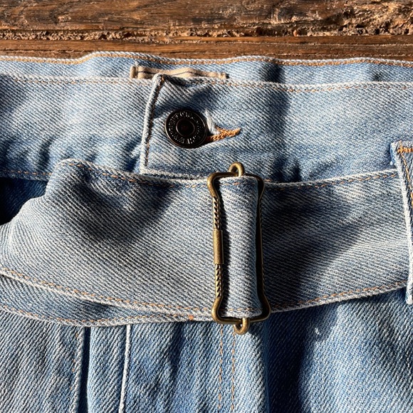 Polo Ralph Lauren destroyed blue jean skirt EUC Size 31 - Picture 4 of 9